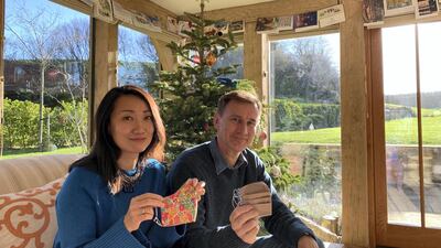 Jeremy Hunt was given a Christmas present of a face mask by Nazanin Zaghari-Ratcliffe, who remains under detention in Iran after being convicted of espionage.