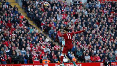 Liverpool's Mohamed Salah has now scored 40 goals this season. Andrew Yates / Reuters