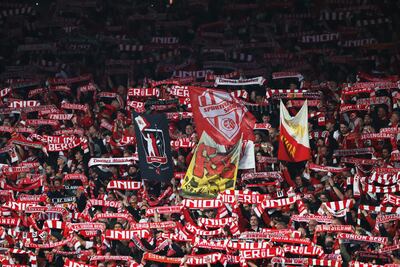 Union Berlin fans before a Bundesliga match at Stadion An der Alten Foersterei. Getty
