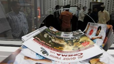 Film goers buy their tickets at Al Quoz Twin Cinema in Al Quoz Mall.