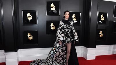 St. Vincent's dress is all about the mullet hemline. Photo: AP