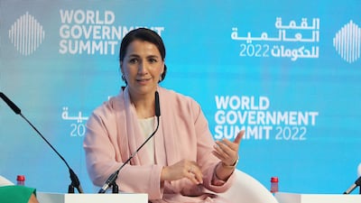 Mariam Al Mheiri, Minister of Climate Change and Environment and Minister of State for Food Security, has reiterated the UAE's stance on global food security. Pawan Singh / The National