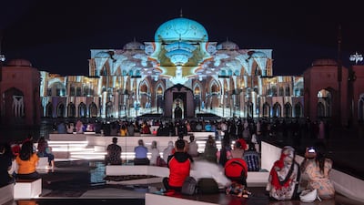 The 49th UAE National Day celebrations at Qasr Al Watan. Projector show, Palace in Motion, Colors of the UAE. Victor Besa/The National