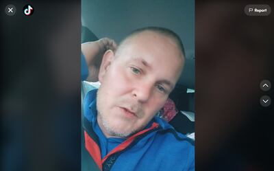 “We had guns pointed to our heads, a tank’s sniper pointed at us, our front tyres shot at and our van ransacked, but locals helped us and took us to a garage, got us new tyres and showed us a back road to Sumy,” Mr McCarthy said. Photo: ready2rocklandscaping/TikTok