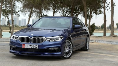 The BMW Alpina B5 in Abu Dhabi. Khushnum Bhandari for The National