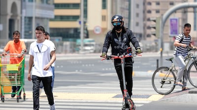 In January, a task force was set up to help ensure the safe use of electric scooters across the UAE. Victor Besa / The National