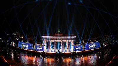 General view of the New Year's Eve TV show at the Brandenburg Gate in Berlin. Reuters