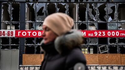 Irpin, Ukraine. The country's economy shrank by 30 per cent last year and war means an uncertain economic outlook. Bloomberg