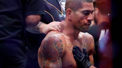 Alex Pereira after his second-round knockout loss to Israel Adesanya at UFC 287.