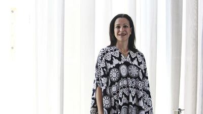 Mona Ataya, founder of Mumzworld, is pictured at The Address Dubai Marina in Dubai. Sarah Dea / The National