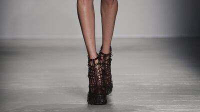 Unhealthily skinny models will be banned from French catwalks under a proposed new law. Patrick Kovarik / AFP