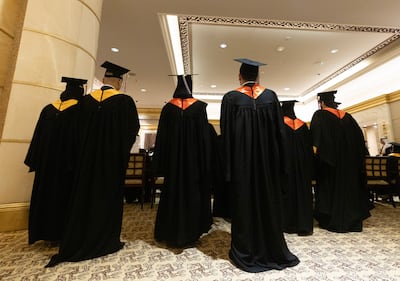 In the 2025-26, combined student enrolment at UAE universities increased 15 per cent from the previous year. Chris Whiteoak / The National