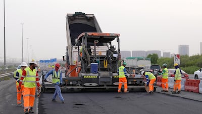 Dubai's Roads and Transport Authority is carrying out improvement work on a stretch of Emirates Road. Photo: Dubai RTA