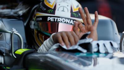 Lewis Hamilton during Friday's practice for the Mexican Grand Prix at Autodromo Hermanos Rodríguez. Moises Castillo / AP Photo