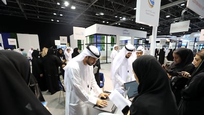 Ruya UAE National Career Fair at the World Trade Centre in Dubai. Chris Whiteoak / The National