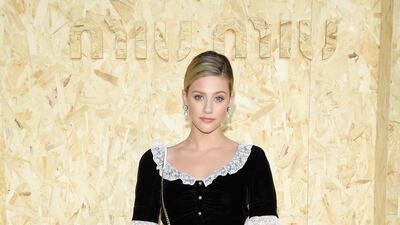 Lili Reinhart attends the Miu Miu show as part of Paris Fashion Week on October 1, 2019. Getty Images