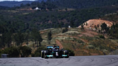 Mercedes driver Lewis Hamilton during practice for the Portuguese Grand Prix at Autodromo Internacional Do Algarve on Friday, April 30. Getty