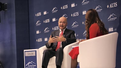 President of Iraq Barham Salih speaks with Mina Al-Oraibi, editor-in-chief of The National. Metrography