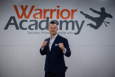 Sebastian Bates, founder of The Warrior Academy, had a paper round at the age of 11 and earned $3.80 an hour. Ryan Lim for The National