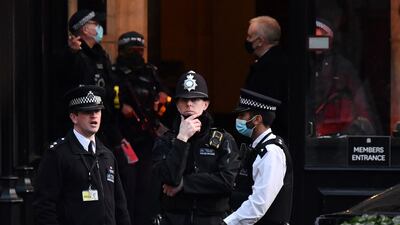 Police in London said they will not investigate an alleged lockdown-breaking party at Number 10 Downing Street. (Photo by JUSTIN TALLIS / AFP)