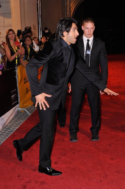 Ranveer Singh at the Ladies vs Ricky Bahl premiere. Getty Images