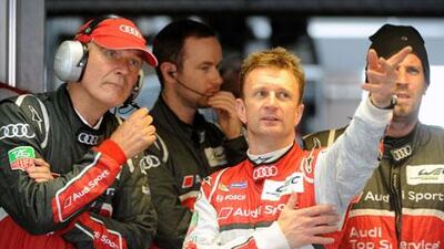 Allan McNish was thrilled to find how perfect their run was with the exception of a tyre puncture. Jean-Francois Monier / AFP