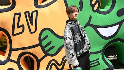 Japanese singer Nissy attends the Louis Vuitton show. Getty Images For Louis Vuitton