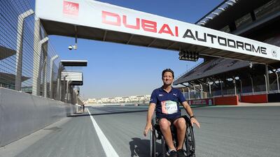 Chris Khouri, Wings for Life ambassador, says there are ‘no excuses’ for not taking part in the charity run. Satish Kumar / The National