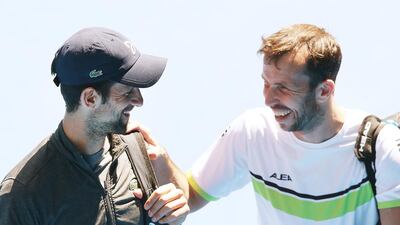 Novak Djokovic, left, is being helped by Radek Stepanek to make a comeback in 2018. Michael Dodge / Getty Images
