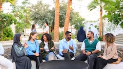 Befriending people from all over the world is par for the course in the UAE. Getty Images