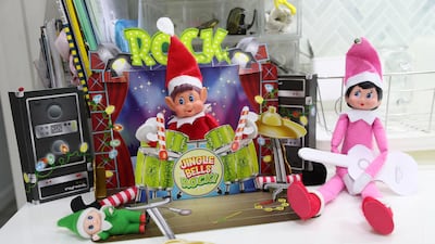 A funky Christmas band inside Saadi's daughter's bedroom