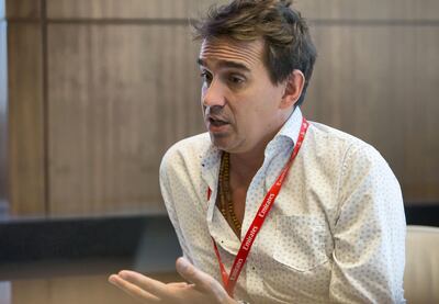 DUBAI, UNITED ARAB EMIRATES - Author Peter Frankopan at the Literature Festival, Dubai Festival City. Leslie Pableo for the National