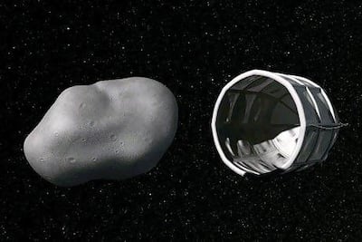 Planetary Resources aims to mine asteroids for resources ranging from water to precious metals as shown in this computer-generated image. AP Photo