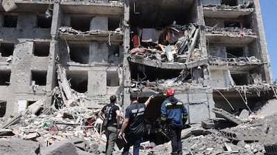 A building hit by a Russian missile strike in the town of Serhiivka, near Odesa, Ukraine. AFP