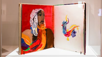 Homage to Jewad (1988-1989) by Iraqi artist Dia Al Azzawi pays tribute to Baghdad Modern Art Group's founder. Victor Besa / The National