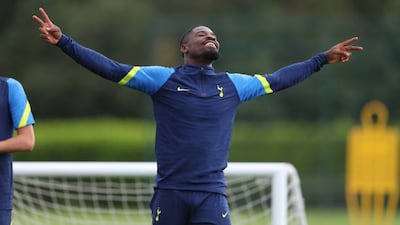 Serge Aurier trains for the new season on Thursday.