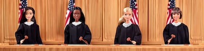 The move to create the Barbie Judge comes after figures show that just 33 per cent of US courtroom judges are women. Courtesy Mattel