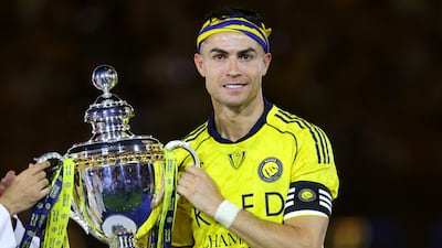 Cristiano Ronaldo helped guide Al Nassr to the 2025/26 SPL title and has his sights set on reaching 1,000 goals this term. AFP