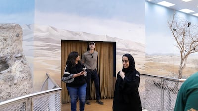 Conservation experts from the United States enjoy a tour of Arabia's Wildlife Centre