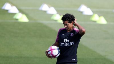 Marquinhos during training. Reuters