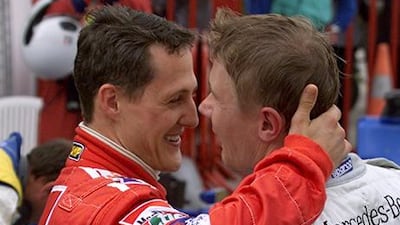 Michael Schumacher, left, had some great moments and plenty of success at the Spanish Grand Prix. Reuters