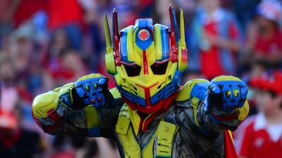 A Colombian supporter shown before the start of Thursday’s South American World Cup qualifying match between Colombi and Chile in Santiago. Martin Bernetti / AFP