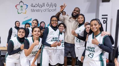 LeBron James conducted a basketball clinic in Saudi Arabia. Photo: Saudi Ministry of Sport