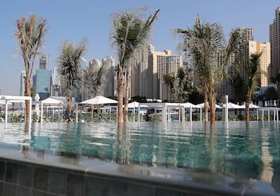 The hotel has two pools on the ground floor. Pawan Singh / The National