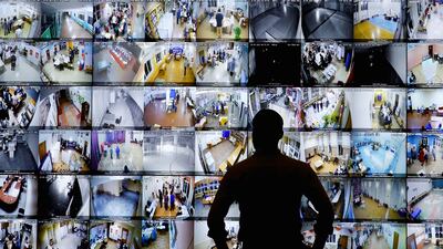 A man looks on a screen showing polling stations, at the headquarters of Russia's Central Election Commission in Moscow. Reuters