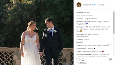 A screenshot from Amy Schumer's Instagram.