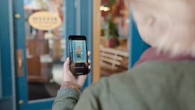 Apple's door detection, which uses the magnifier app on iPhones, helps to locate and describe doors for users, and is particularly useful for those who are blind or have low vision. Photo: Apple