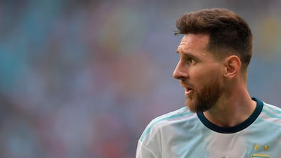 Argentina's Lionel Messi during the Copa America match against Qatar at the Gremio Arena in Porto Alegre, Brazil. AFP