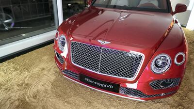 A Bentayga V8 sees red. Chris Whiteoak / The National