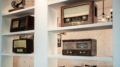 Mazaj Bab Al Bahr features a collection of vintage radio sets.
